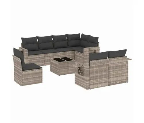 9-Osaline Aiadiivani Komplekt Patjadega, Helehall, Polürotang