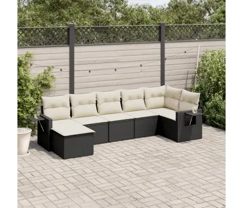 7-Osaline Aiadiivani Komplekt Patjadega, Must, Polürotang