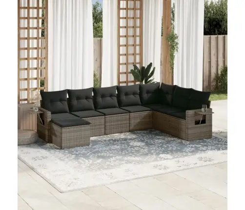 8-Osaline Aiadiivani Komplekt Patjadega, Hall, Polürotang