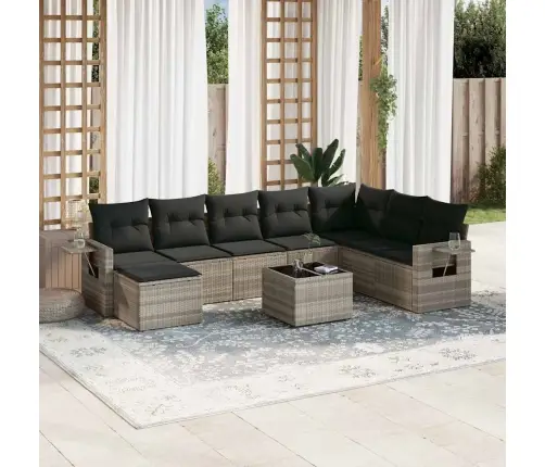 9-Osaline Aiadiivani Komplekt Patjadega, Helehall, Polürotang