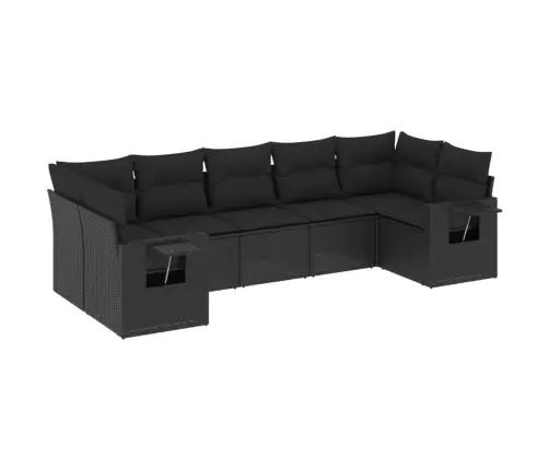 7-Osaline Aiadiivani Komplekt Patjadega, Must, Polürotang