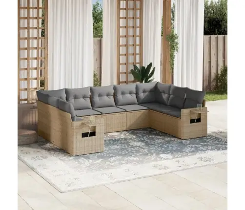 9-Osaline Aiadiivani Komplekt Patjadega, Beež, Polürotang