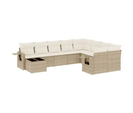 10-Osaline Aiadiivani Komplekt Patjadega, Beež, Polürotang