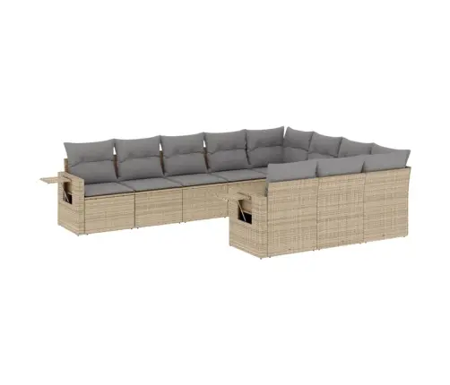 10-Osaline Aiadiivani Komplekt Patjadega, Beež, Polürotang