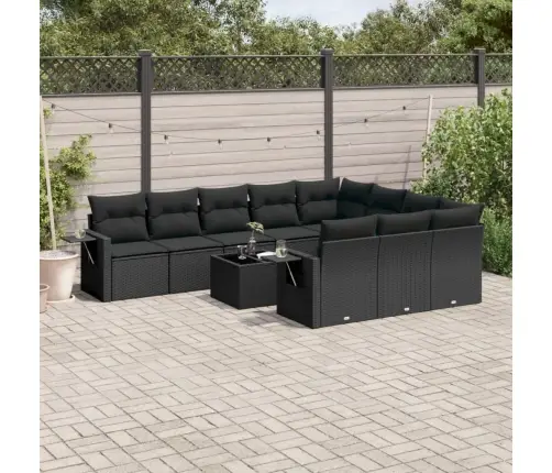 11-Osaline Aiadiivani Komplekt Patjadega, Must, Polürotang