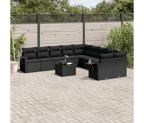 11-Osaline Aiadiivani Komplekt Patjadega, Must, Polürotang