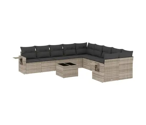 11-Osaline Aiadiivani Komplekt Patjadega, Helehall, Polürotang