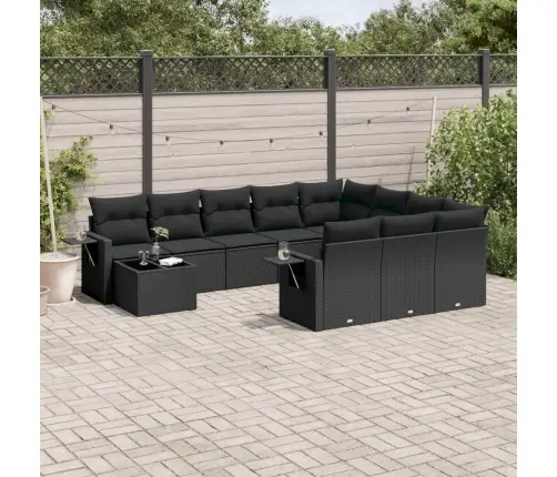 11-Osaline Aiadiivani Komplekt Patjadega, Must, Polürotang