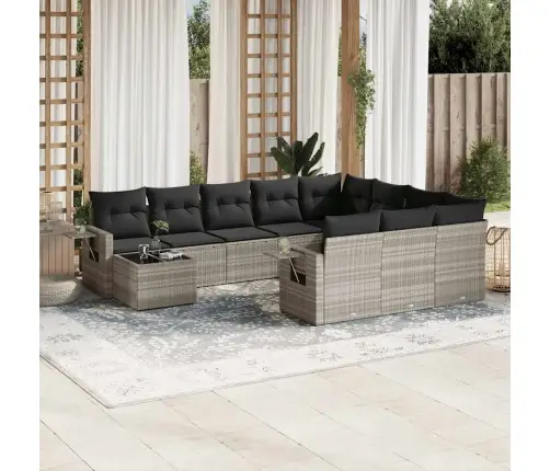 11-Osaline Aiadiivani Komplekt Patjadega, Helehall, Polürotang