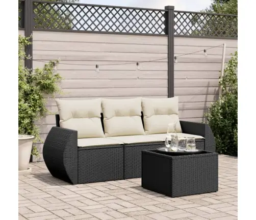 4-Daļīgs Dārza Dīvāna Komplekts Ar Matračiem, Pe Rotangpalma Vidaxl