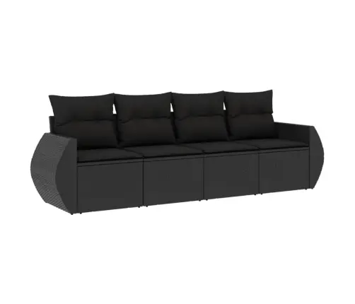 4-Daļīgs Dārza Dīvāna Komplekts Ar Matračiem, Pe Rotangpalma Vidaxl