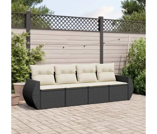 4-Daļīgs Dārza Dīvāna Komplekts Ar Matračiem, Pe Rotangpalma Vidaxl