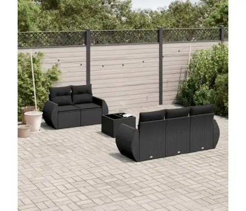 6-Osaline Aiadiivani Komplekt Patjadega, Must, Polürotang