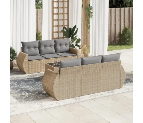 7-Osaline Aiadiivani Komplekt Patjadega, Beež, Polürotang