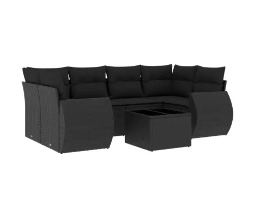 7-Osaline Aiadiivani Komplekt Patjadega, Must, Polürotang