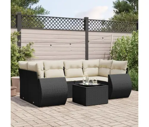 7-Osaline Aiadiivani Komplekt Patjadega, Must, Polürotang