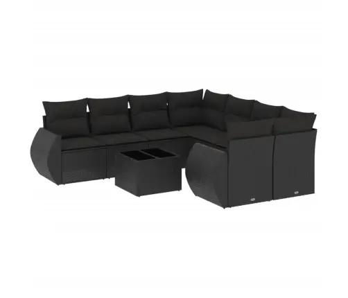 9-Osaline Aiadiivani Komplekt Patjadega, Must, Polürotang