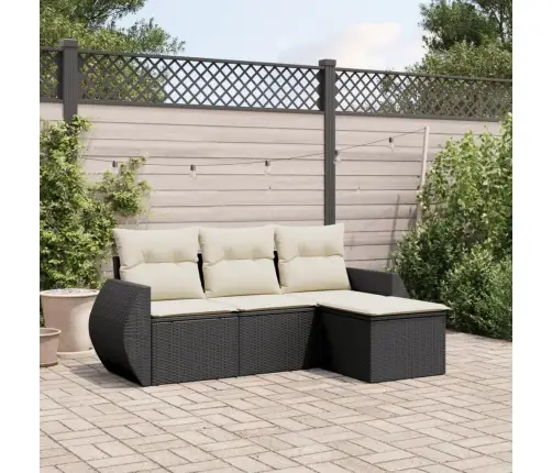 4-Daļīgs Dārza Dīvāna Komplekts Ar Matračiem, Pe Rotangpalma Vidaxl