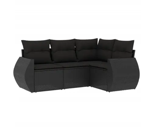 4-Daļīgs Dārza Dīvāna Komplekts Ar Matračiem, Pe Rotangpalma Vidaxl