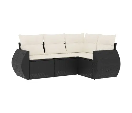 4-Daļīgs Dārza Dīvāna Komplekts Ar Matračiem, Pe Rotangpalma Vidaxl