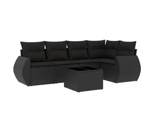 6-Osaline Aiadiivani Komplekt Patjadega, Must, Polürotang