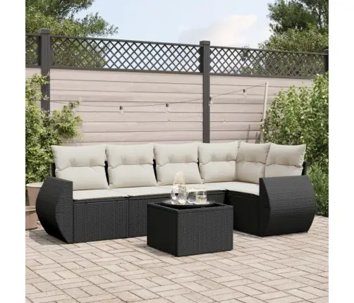 6-Osaline Aiadiivani Komplekt Patjadega, Must, Polürotang