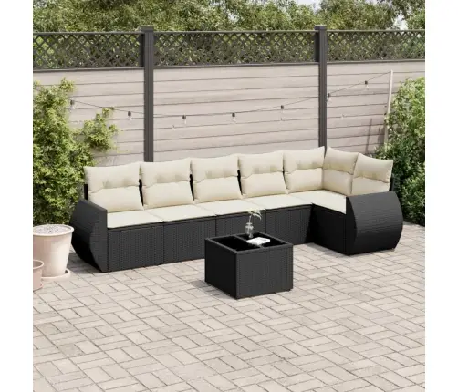 7-Osaline Aiadiivani Komplekt Patjadega, Must, Polürotang