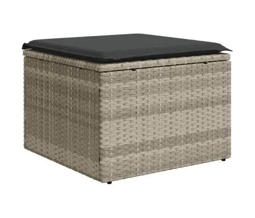 7-Daļīgs Dārza Dīvāna Komplekts,Matrači, Gaiši Pelēka Pe Pinums Vidaxl