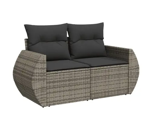 Sodo Komplektas Su Pagalvėlėmis, 8 Dalių, Pilkas, Poliratanas Sodo Komplektas Su Pagalvėlėmis, 8 Dalių, Pilkas, Poliratanas