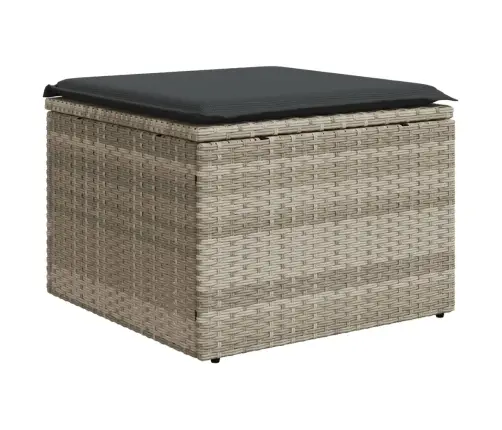 7-Osaline Aiamööblikomplekt Patjadega, Helehall, Polürotang