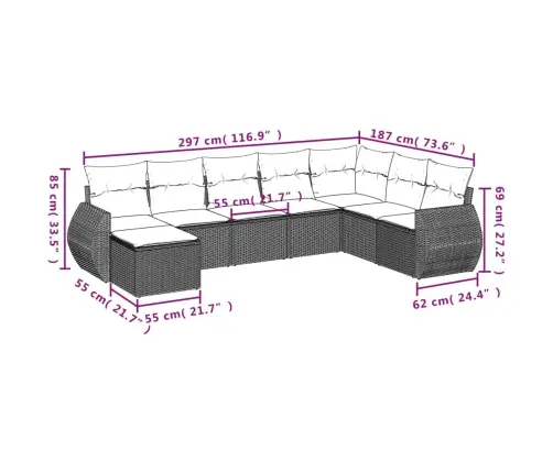 8-Daļīgs Dārza Dīvāna Komplekts, Matrači, Bēša Pe Rotangpalma Vidaxl 8-Daļīgs Dārza Dīvāna Komplekts, Matrači, Bēša Pe Rotangpalma Vidaxl