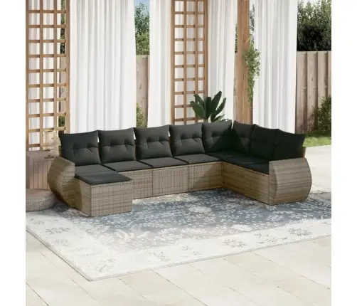 8-Osaline Aiadiivani Komplekt Patjadega, Hall, Polürotang