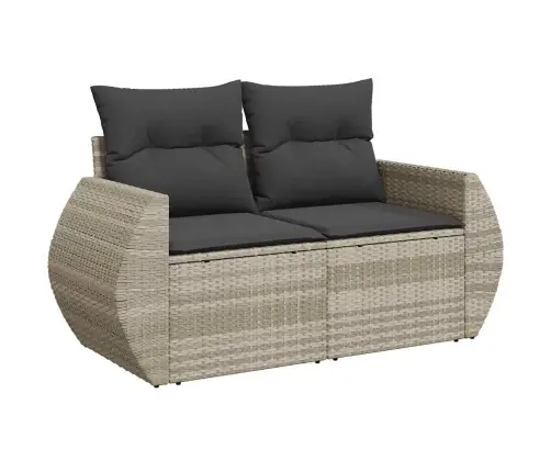 10-Osaline Aiadiivani Komplekt Patjadega, Helehall, Polürotang
