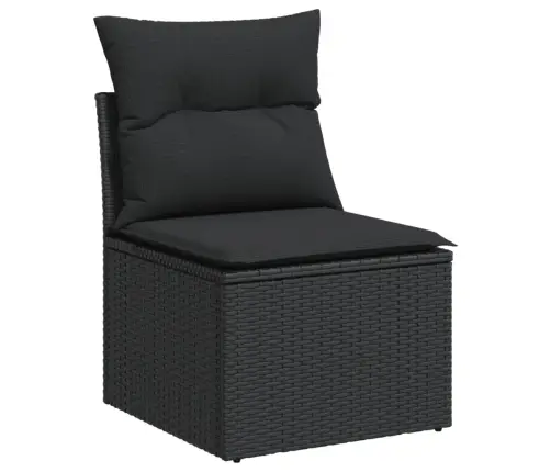 10-Osaline Aiadiivani Komplekt Patjadega, Must, Polürotang