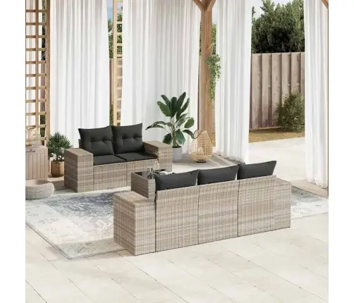 6-Daļīgs Dārza Dīvānu Komplekts,Matrači, Gaiši Pelēka Pe Pinums Vidaxl 6-Daļīgs Dārza Dīvānu Komplekts,Matrači, Gaiši Pelēka Pe Pinums Vidaxl