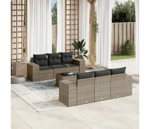 7-Osaline Aiadiivani Komplekt Patjadega, Hall, Polürotang