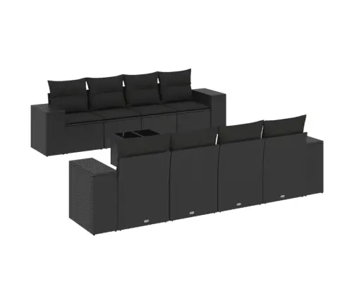 9-Osaline Aiadiivani Komplekt Patjadega, Must, Polürotang