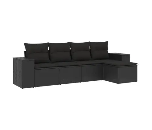 5-Daļīgs Dārza Dīvāna Komplekts Ar Matračiem, Pe Rotangpalma Vidaxl