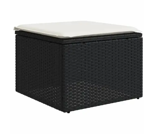 5-Osaline Aiadiivanikomplekt Patjadega, Must, Polürotang