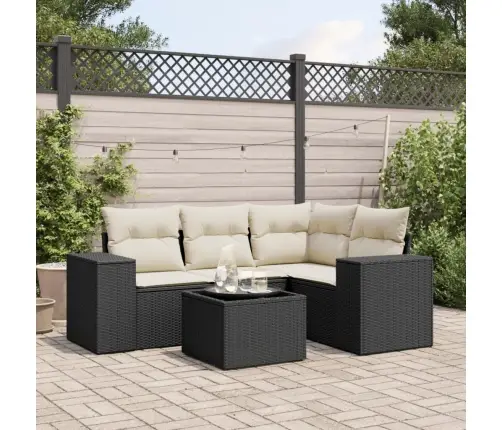 5-Osaline Aiadiivanikomplekt Patjadega, Must, Polürotang