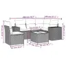 6-Daļīgs Dārza Dīvāna Komplekts Ar Matračiem, Pelēks Pe Pinums Vidaxl