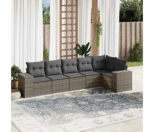 6-Osaline Aiadiivani Komplekt Patjadega, Hall, Polürotang