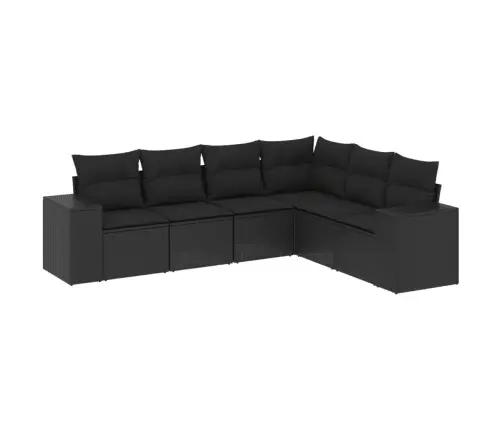 6-Osaline Aiadiivani Komplekt Patjadega, Must, Polürotang