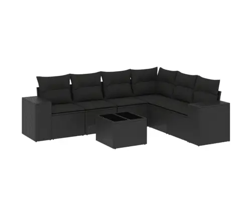 7-Osaline Aiadiivani Komplekt Patjadega, Must, Polürotang