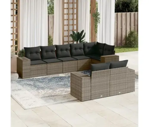 8-Osaline Aiadiivani Komplekt Patjadega, Hall, Polürotang