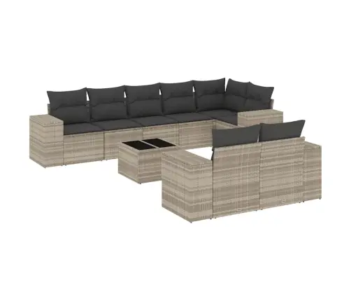 9-Osaline Aiadiivani Komplekt Patjadega, Helehall, Polürotang