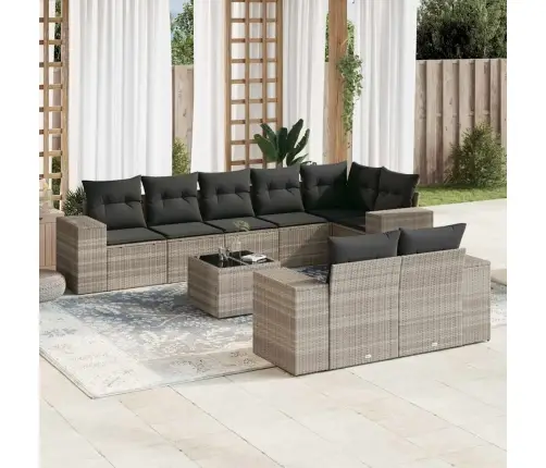 9-Osaline Aiadiivani Komplekt Patjadega, Helehall, Polürotang