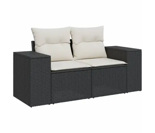 6-Osaline Aiadiivani Komplekt Patjadega, Must, Polürotang