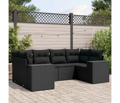 6-Osaline Aiadiivani Komplekt Patjadega, Must, Polürotang