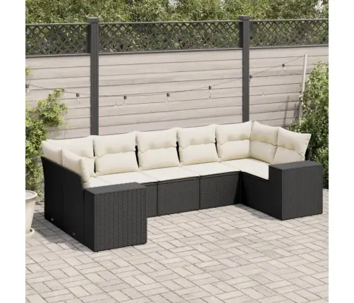 7-Osaline Aiadiivani Komplekt Patjadega, Must, Polürotang